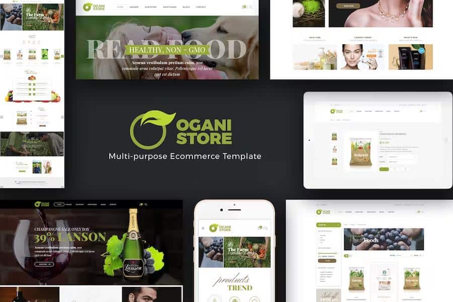 Ogani – Organic, Food, Pet, Alcohol, Cosmetics Opencart 2.3 & 3.x Theme Latest Version