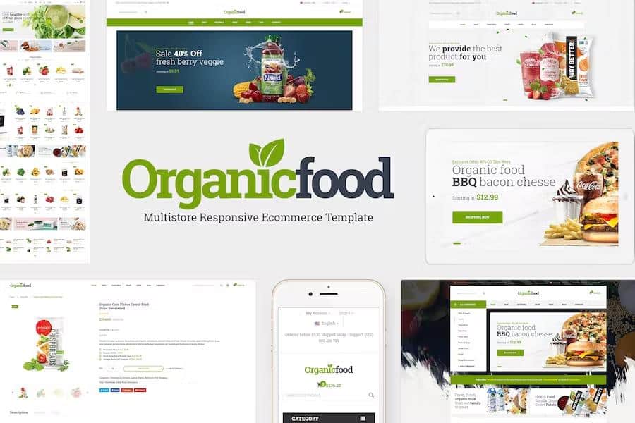 OrganicFood – Food, Alcohol, Cosmetics OpenCart Theme (Included Color Swatches) Latest Version