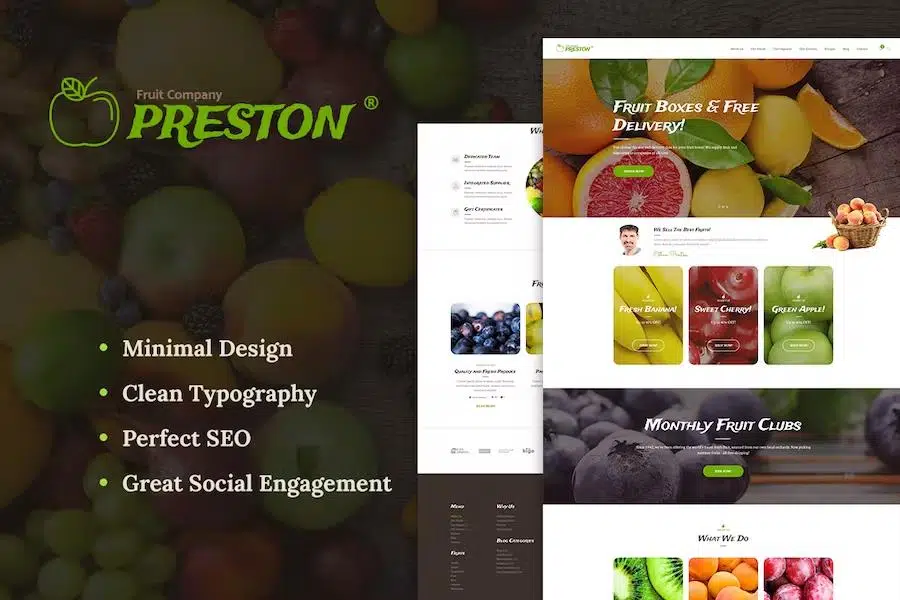 Preston – Fruit Company & Organic Farming WordPress Theme 1.1.7