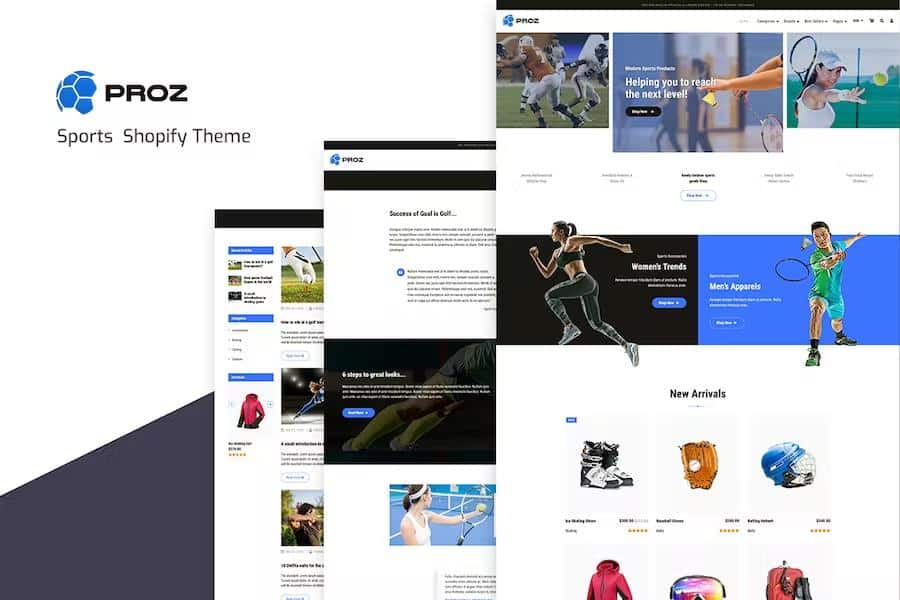 Proz – Sports Store Shopify Theme Latest Version