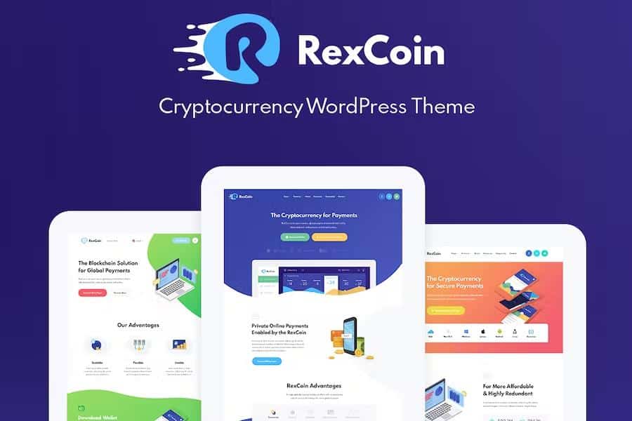 RexCoin – A Multi-Purpose Cryptocurrency & Coin ICO WordPress Theme 1.2.5