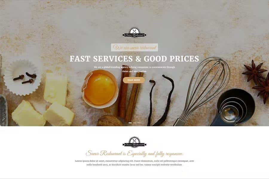 Savor – Restaurant, Cafe & Food Drupal 9 Theme Latest Version