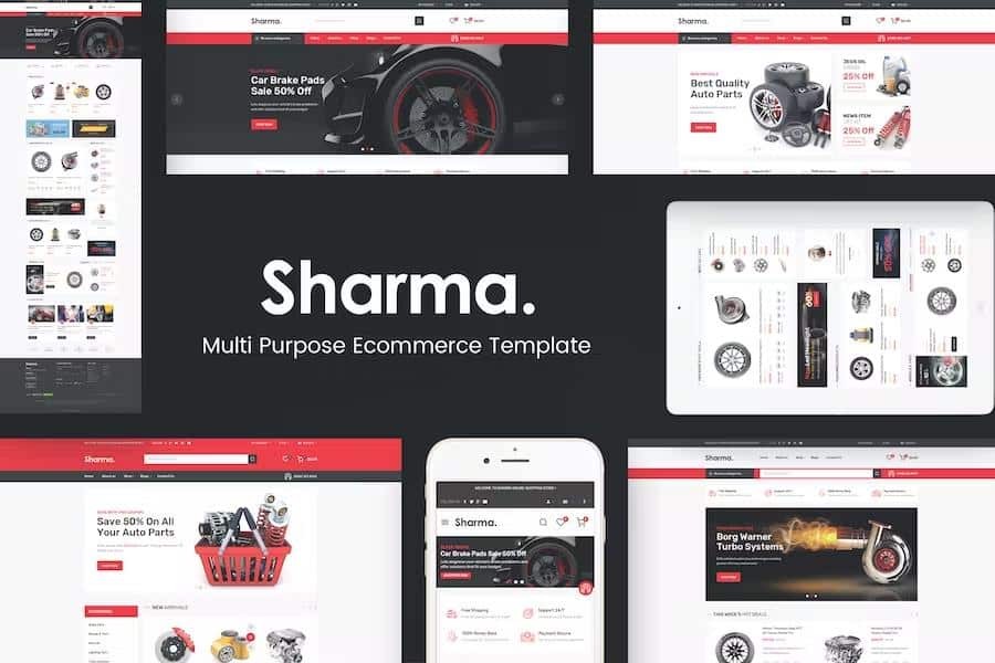 Sharma – Accessories Car OpenCart Theme (Included Color Swatches) Latest Version