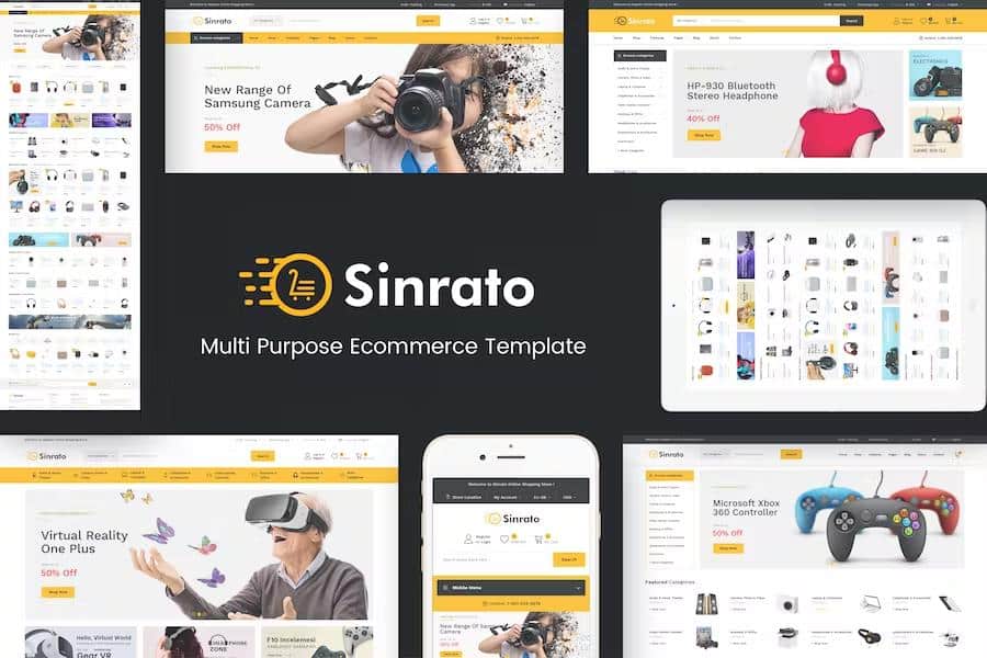 Sinrato – Mega Shop OpenCart Theme (Included Color Swatches) Latest Version