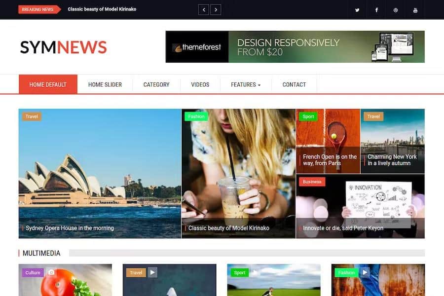 SymNews – News & Magazine Drupal 9 Theme Latest Version