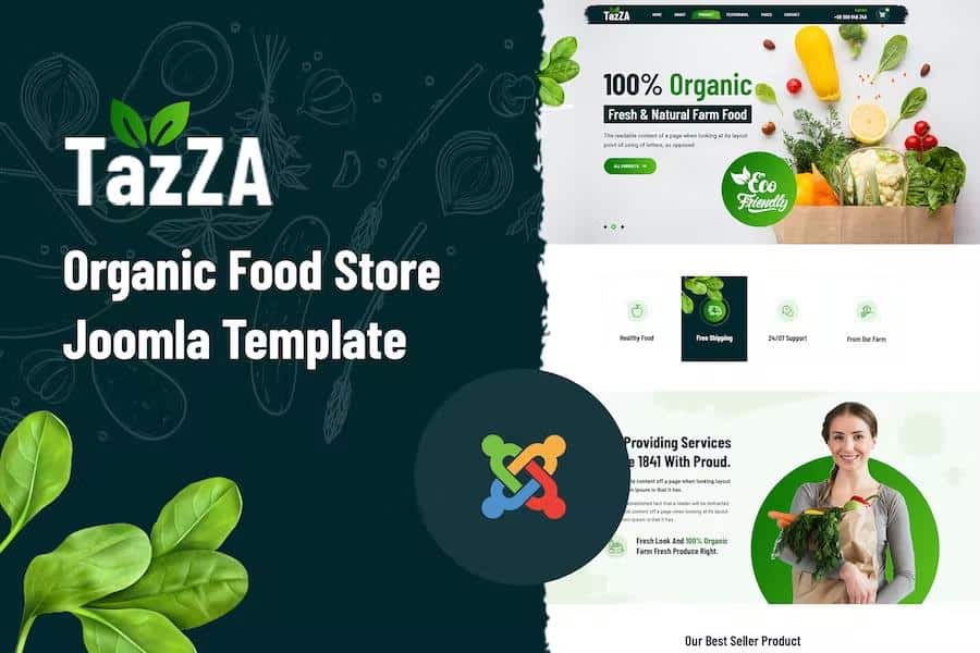 TazZA – Organic Food Store Joomla Template Latest Version