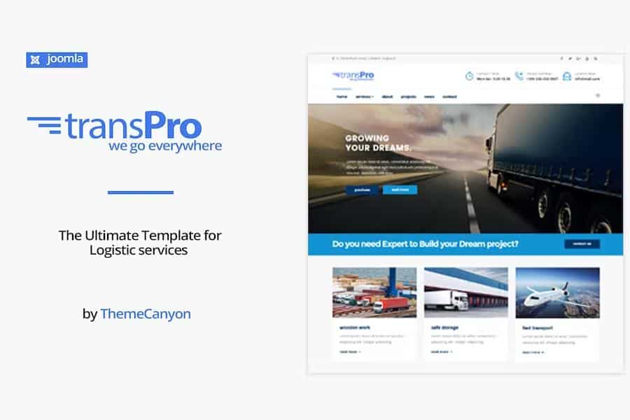 TransPro – Transport & Trucking Logistics Joomla Template Latest Version