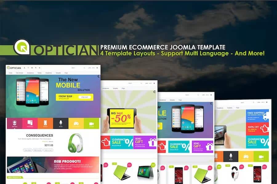 Vina Optician – Premium eCommerce Joomla Template Latest Version