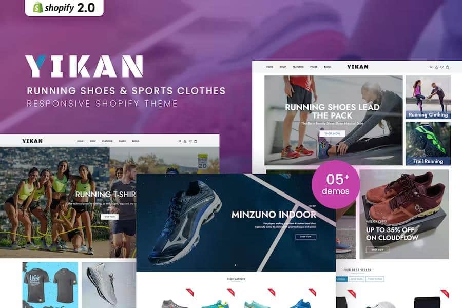 Yikan – Running Shoes & Sports Clothes Shopify Theme Latest Version