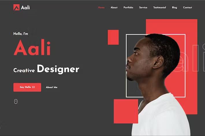 Aali – Personal Portfolio Vue Template Latest Version