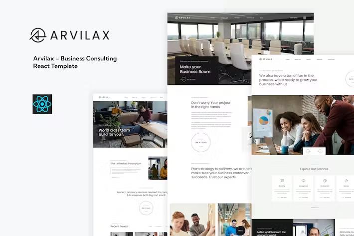 Arvilax – Business Consulting React Template Latest Version