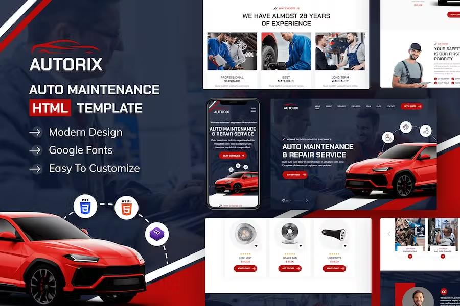 Autorix | Auto Maintenance HTML Template Latest Version