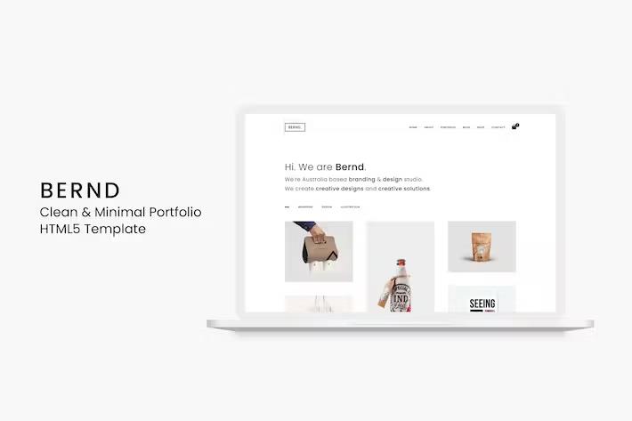 Bernd – Clean & Minimal Portfolio HTML5 Template Latest Version