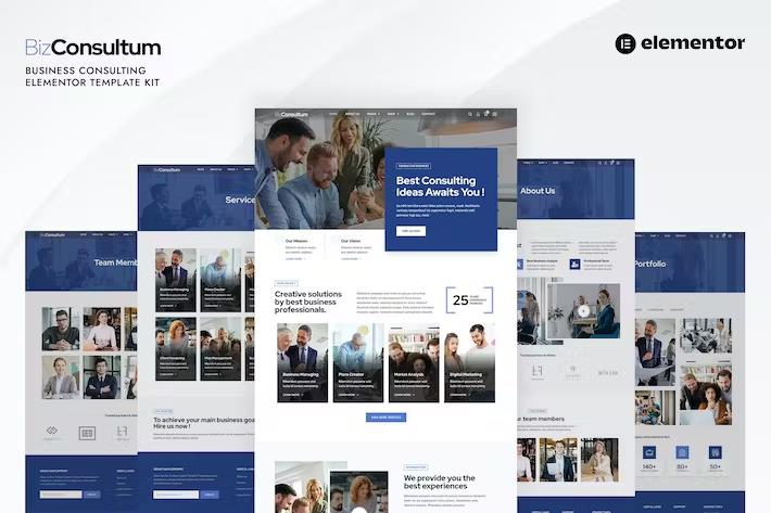 Bizconsultum – Business Consulting Elementor Template Kit Latest Version