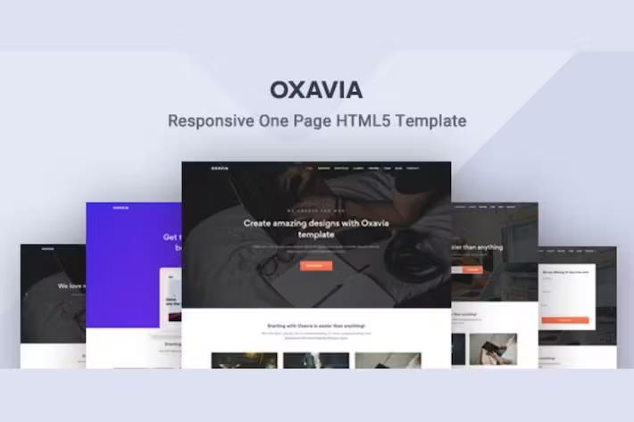 Bootstrap One Page Landing Template – Oxavia Latest Version