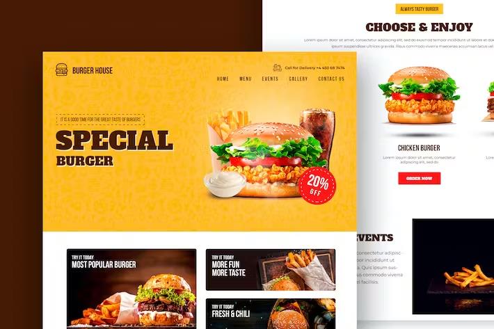 Burger House – Fast Food & Restaurant One Page Latest Version