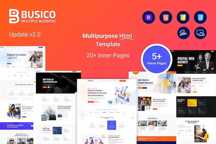 Busico – Multipurpose Bootstrap Template Latest Version