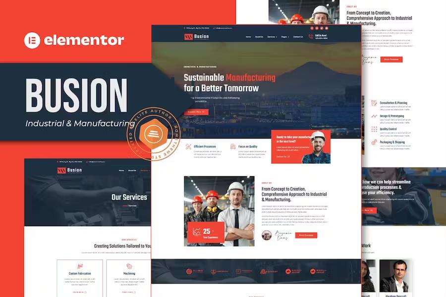 Busion – Industrial & Manufacturing Elementor Pro Template KIt Latest Version