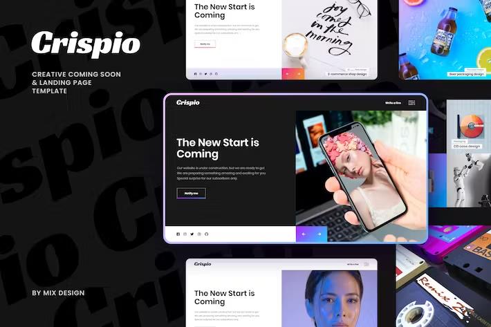 Crispio – Coming Soon and Landing Page Template Latest Version