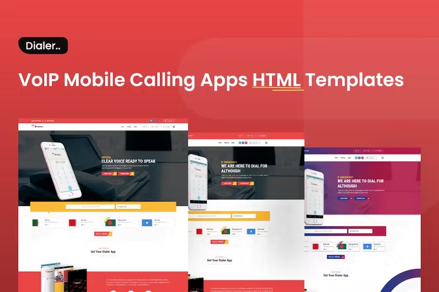 Dialer -VoIP Mobile Calling Apps HTML Templates Latest Version