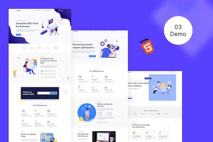 Digitek – Seo service HTML Template Latest Version