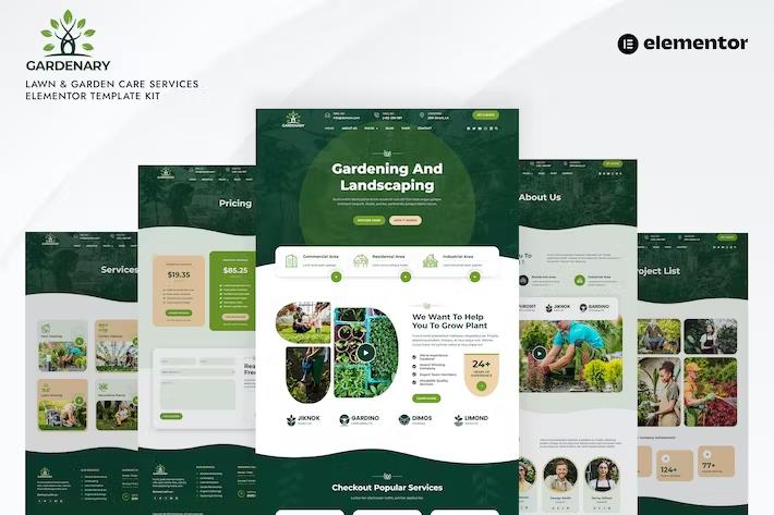 Gardenary – Lawn Garden Care Services Elementor Template Kit Latest Version