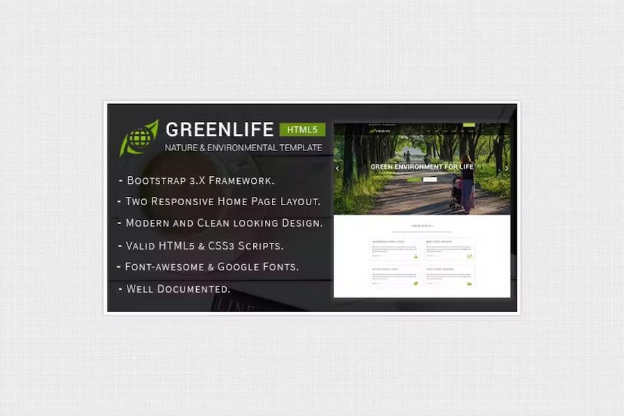 Greenlife – Nature & Environmental Template Latest Version