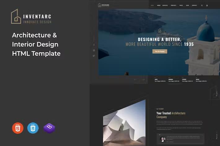 Inventarc – Architecture & Interior HTML Template Latest Version