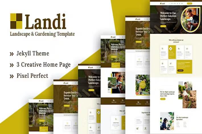 Landi – Landscape Gardening Jekyll Theme Latest Version