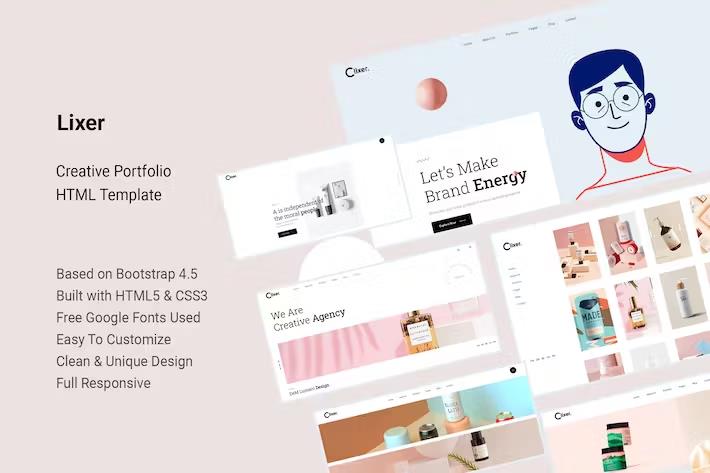 Lixer – Creative Portfolio HTML Template Latest Version