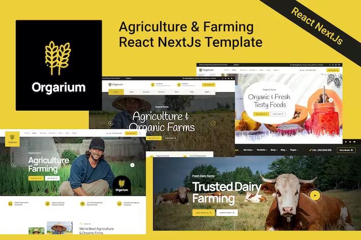 Orgarium – Agriculture & Farming React Template Latest Version