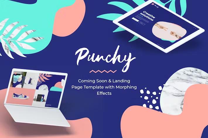 Punchy – One Page Template with Morphing Effects Latest Version