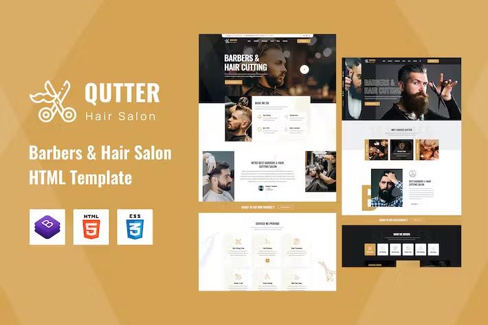 Qutter – Barbers & Hair Salons HTML Template Latest Version