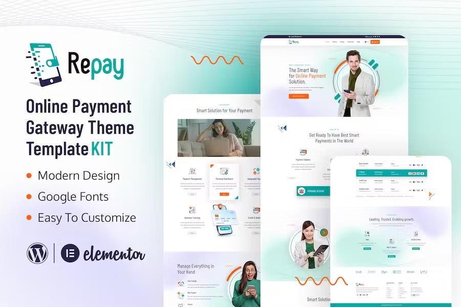 Repay – Payment Gateway Elementor Template Kit Latest Version