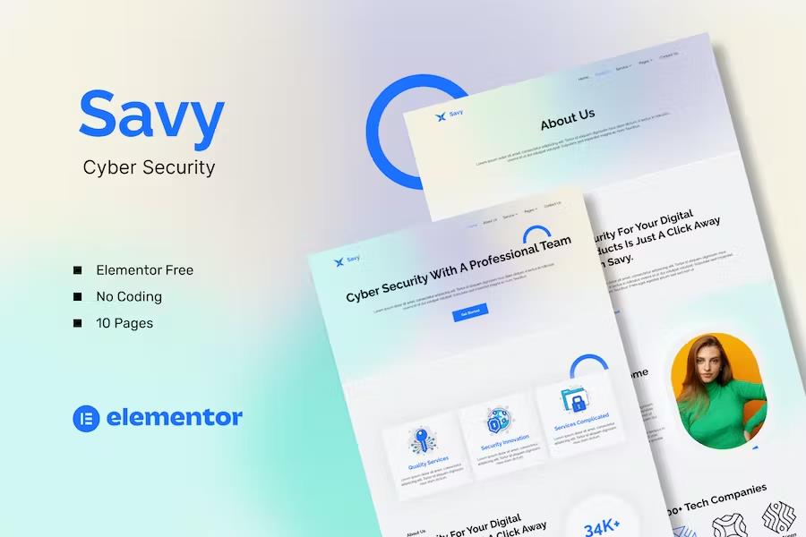 Savy – Cyber Security Elementor Template Kit Latest Version