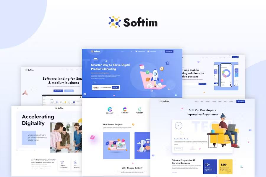 Softim – IT Solution Saas Startup HTML Template Latest Version