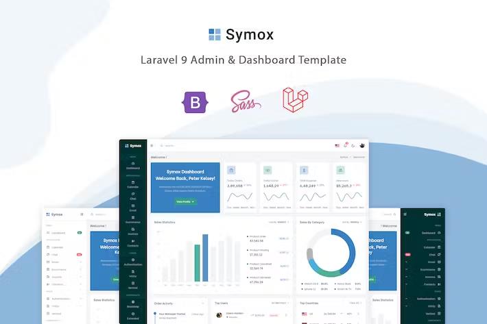 Symox – Laravel 9 Admin & Dashboard Template Latest Version