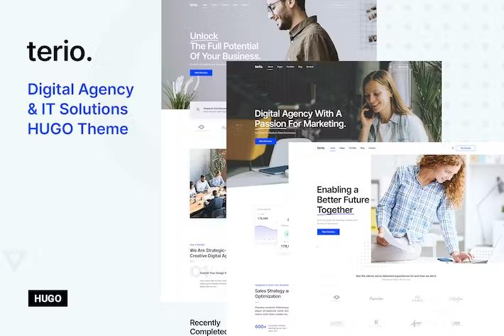 Terio – Digital Agency & Portfolio Hugo Theme Latest Version