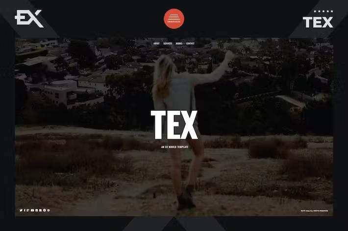 Tex – Creative One Page Portfolio Template Latest Version