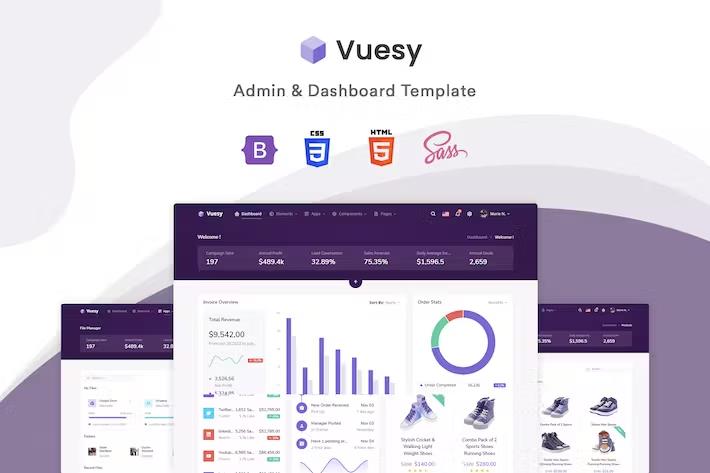 Vuesy – Admin & Dashboard Template Latest Version