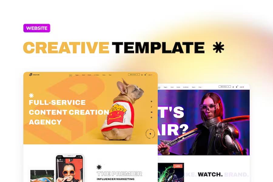 Website Template for Digital Creators Latest Version