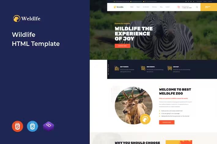 Weldlfe – Wildlife HTML Template Latest Version