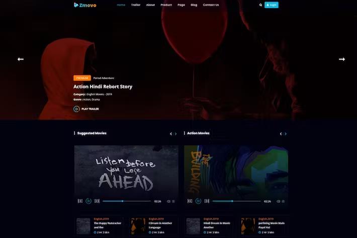 Zmovo – Online Movie Video And TV Show HTML Latest Version
