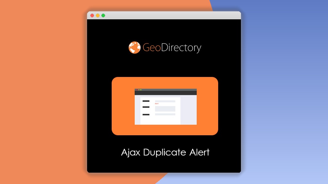 GeoDirectory Ajax Duplicate Alert 2.3.4