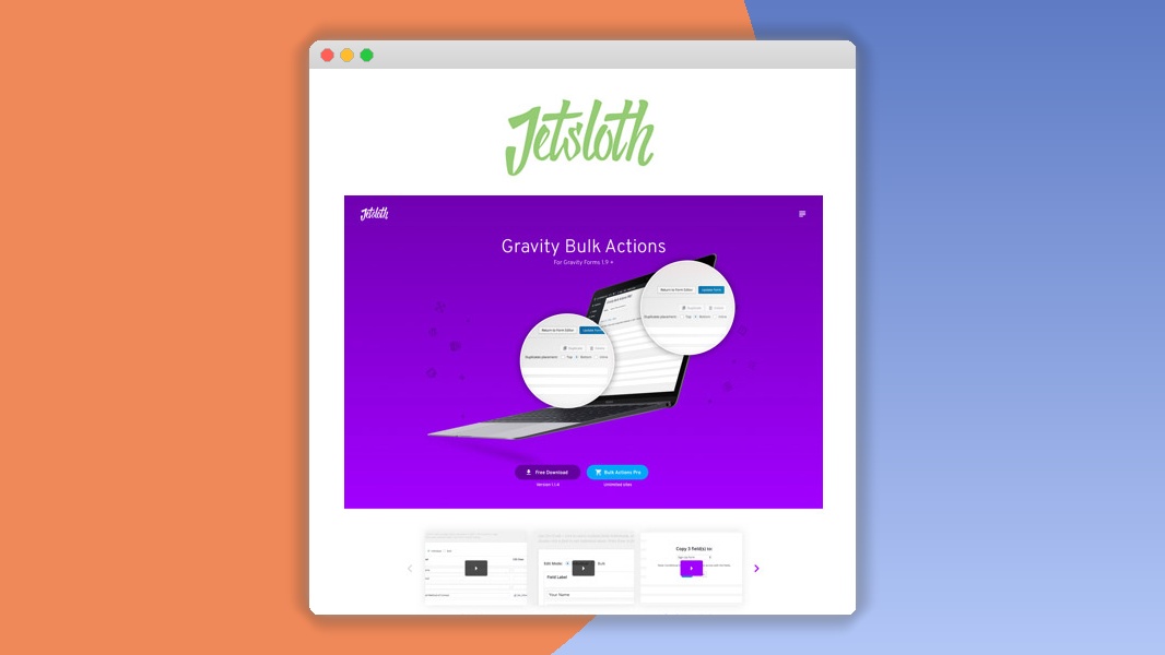Jetsloth – Gravity Forms Bulk Actions Pro 1.4.1
