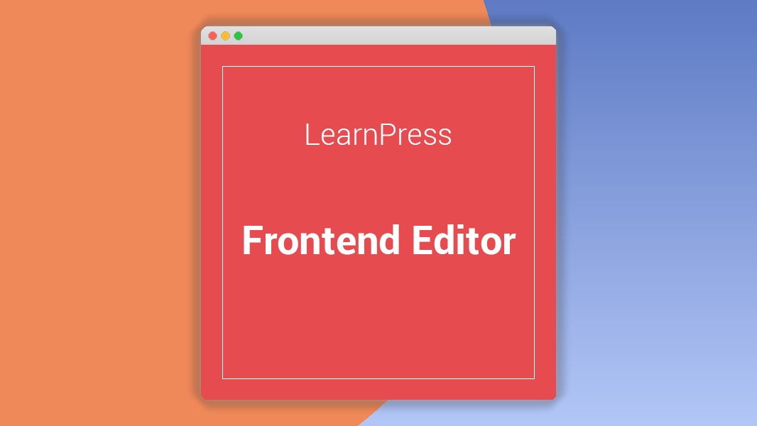 LearnPress Frontend Editor 4.0.7