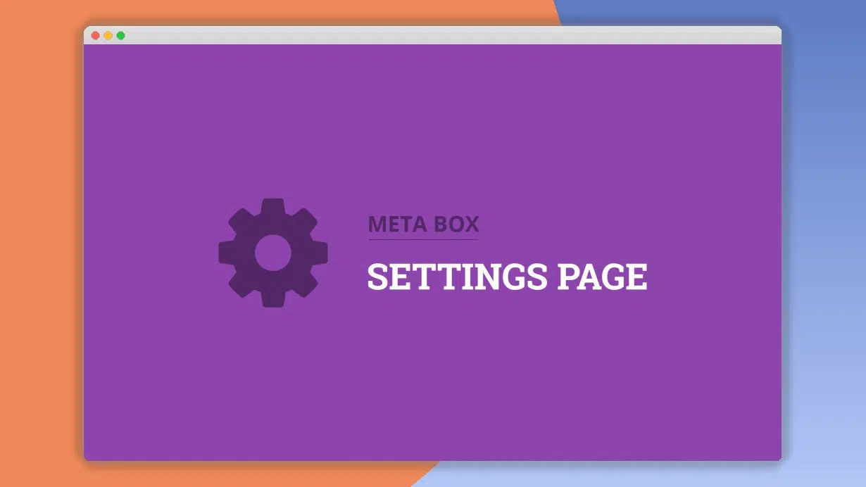 Meta Box Settings Page 2.1.15