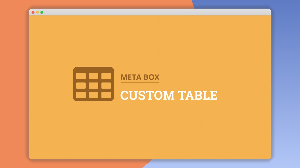 Meta Box Custom Table 2.2.4